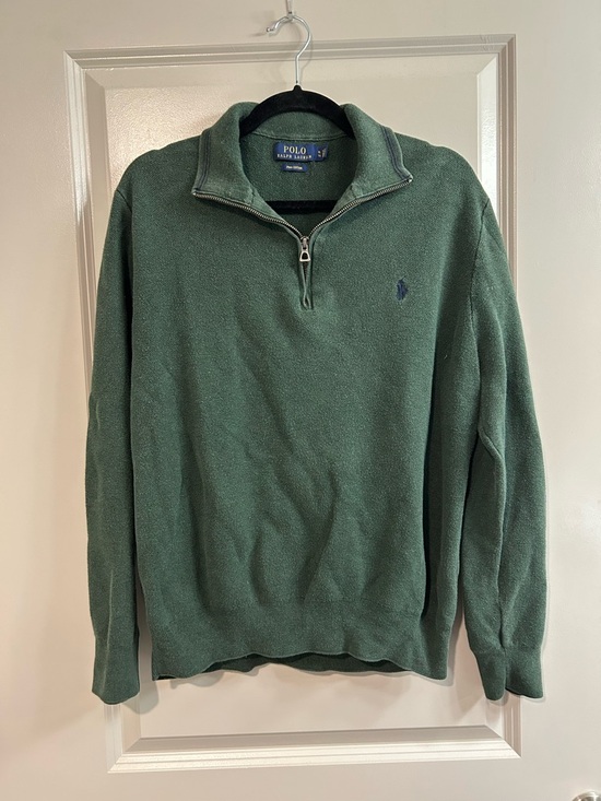 Ralph Lauren Other - Polo by Ralph Lauren Men's Green Pima Cotton Quarter-Zip Sweater